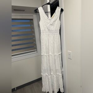 Rebellion White Lace Maxi Dress